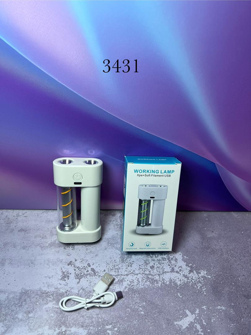 💡 چراغ شارژی USB دوکله مدل 3431